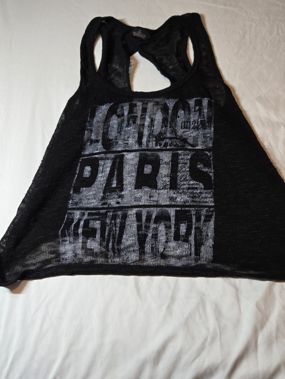 Miss Royal T London Paris New York Sheer Knit Size Large